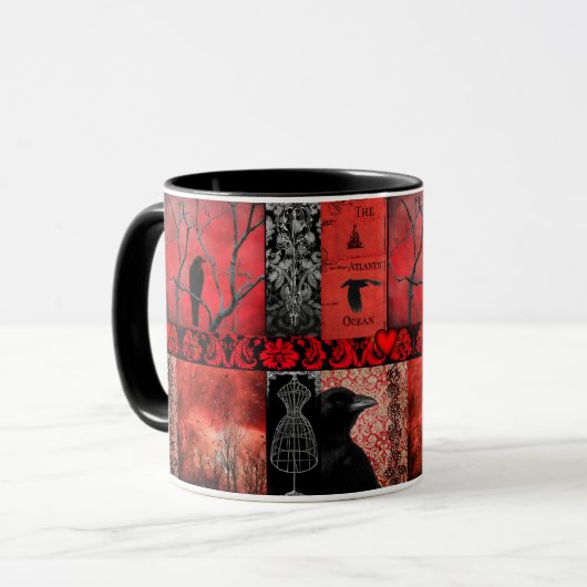 Schilderen van de stad rood mok (Voorkant links)