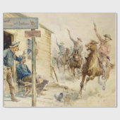 "Schilderen van de stad rood" Westerne kunst van F Cadeaupapier (Vlak)