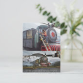 Schilderen van de Swamp Rabbit Train muurschilderi Briefkaart (Staand voorkant)