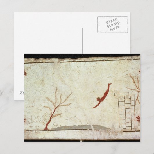 Schilderen van de tomb van de duiker in het zuiden briefkaart (Voorkant / Achterkant)