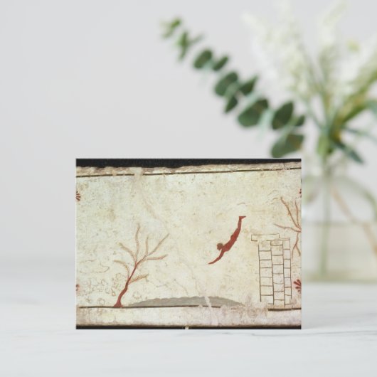 Schilderen van de tomb van de duiker in het zuiden briefkaart (Staand voorkant)