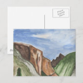 Schilderen van de vallei van Yosemite Briefkaart (Voorkant / Achterkant)