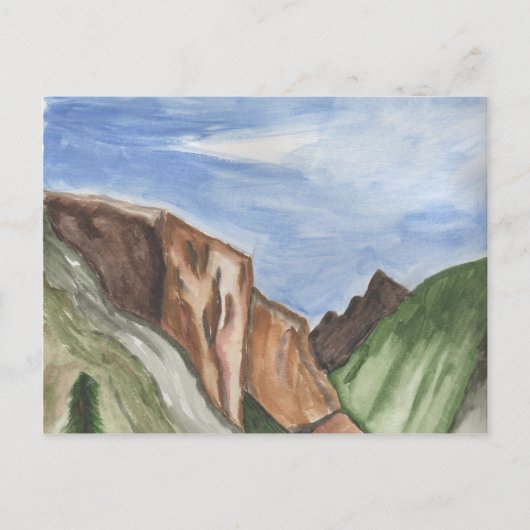Schilderen van de vallei van Yosemite Briefkaart (Voorkant)