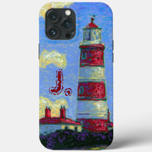 Schilderen van de vuurtoren van het pastel en uw b Case-Mate iPhone case