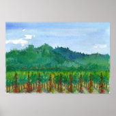 Schilderen van de Waterverf "Napa Valley Vineyard Poster (Voorkant)