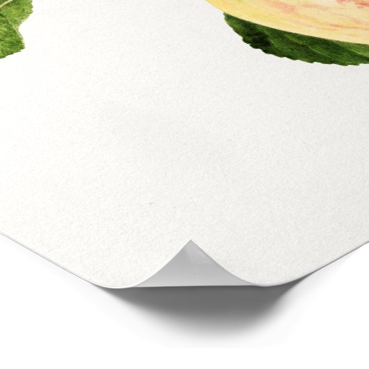 schilderen van de Waterverf van appelfruit Poster (Hoek)