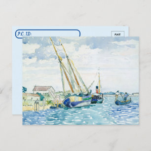 Schilderen van de Waterverf van de mariene scène n Briefkaart