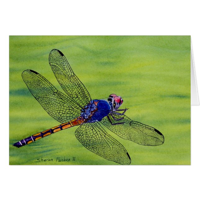 Schilderen van de waterverf van Dragonfly (Voorkant Horizontaal)