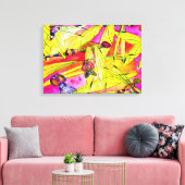 Schilderen van de waterverf van Dragonfly Canvas Afdruk (Insitu (Woonkamer))