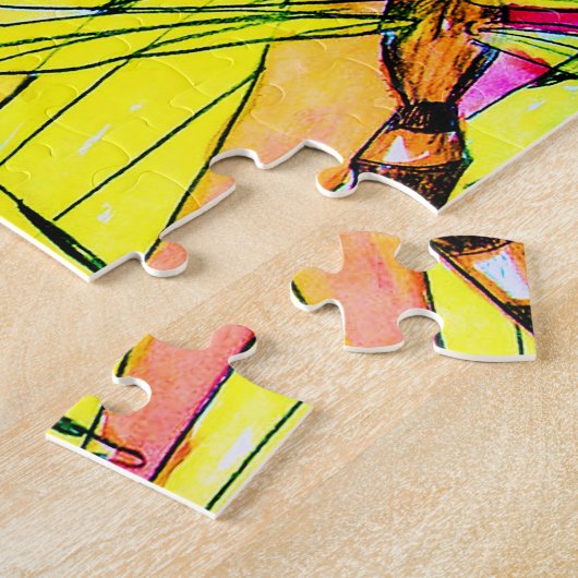 Schilderen van de waterverf van Dragonfly Legpuzzel (Zijkant)