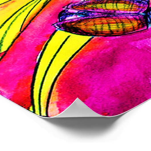 Schilderen van de waterverf van Dragonfly Poster (Hoek)