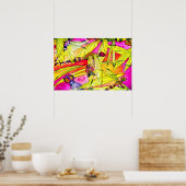 Schilderen van de waterverf van Dragonfly Poster (Keuken)