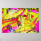 Schilderen van de waterverf van Dragonfly Poster (Voorkant)