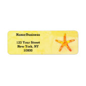 Schilderen van de Waterverf van Starfish op oud pa Etiket (Voorkant)