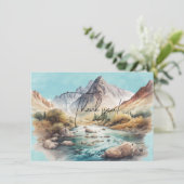 Schilderen van de Waterverf van watervallen en ber Bedankkaart (Staand voorkant)