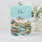 Schilderen van de Waterverf van watervallen en ber Bedankkaart (Staand voorkant)