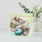 Schilderen van de Waterverf van watervallen en ber Bedankkaart (Staand voorkant)