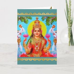 Schilderen van Diwali van de Olifanten van Lakshmi Kaart