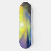 Schilderen van donkerblauwe zeeen golven onder de  persoonlijk skateboard (Voorkant)