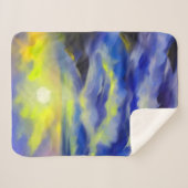 Schilderen van donkerblauwe zeeen golven onder de sherpa deken (Voorkant (horizontaal))