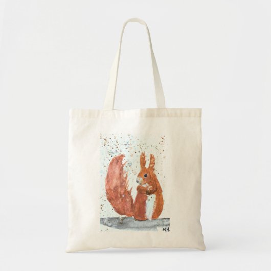 Schilderen van eekhoornbossen van dierlijke waterv tote bag (Voorkant)