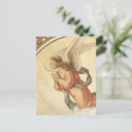 Schilderen van een engel bidden briefkaart (Staand voorkant)
