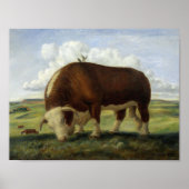 Schilderen van een Hereford-stier Poster (Voorkant)