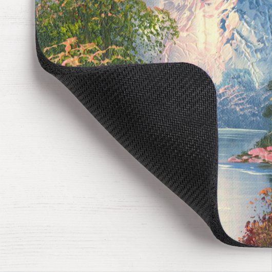 Schilderen van een kajuit langs een bergrivier muismat (Hoek)