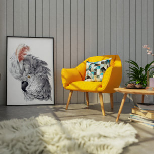 Schilderen van een katoenkop Parrot - Aert Schouma Poster