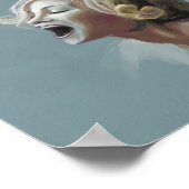 Schilderen van een klaagzang van een blauw meisje poster (Hoek)