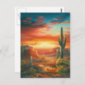 Schilderen van een kleurrijke woestijn - zonnestee briefkaart (Voorkant / Achterkant)