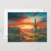 Schilderen van een kleurrijke woestijn - zonnestee briefkaart (Voorkant / Achterkant)
