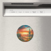 Schilderen van een kleurrijke woestijn - zonnestee magneet (Insitu (Vaatwasser))
