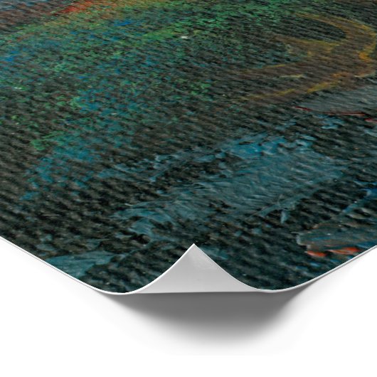 Schilderen van een kleurrijke woestijn - zonnestee poster (Hoek)