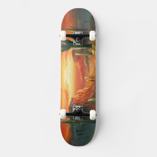 Schilderen van een kleurrijke woestijn - zonnestee skateboard (Voorkant)