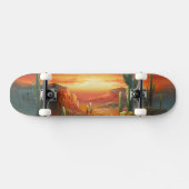 Schilderen van een kleurrijke woestijn - zonnestee skateboard (Horizontaal)