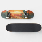 Schilderen van een kleurrijke woestijn - zonnestee skateboard (Horizontaal)