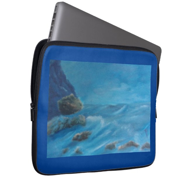 Schilderen van een Ocean Laptop Sleeve (Voorkant Rechts)