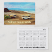 Schilderen van een oude vissersboten op het strand visitekaartje (Voorkant / Achterkant)