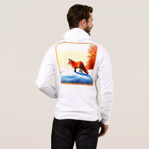 Schilderen van een rode vos. Bestel nu Hoodie