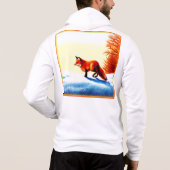 Schilderen van een rode vos. Bestel nu Hoodie (Achterkant)