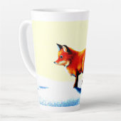 Schilderen van een rode vos. Bestel nu Latte Mok (Linkerhoek)