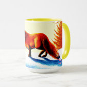 Schilderen van een rode vos. Bestel nu Mok (Voorkant rechts)