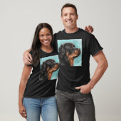 Schilderen van een Schattige rottweiler vanaf de z T-shirt (Unisex)