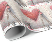 Schilderen van een Valenine Heart Mural Cadeaupapier (Rol Hoek)