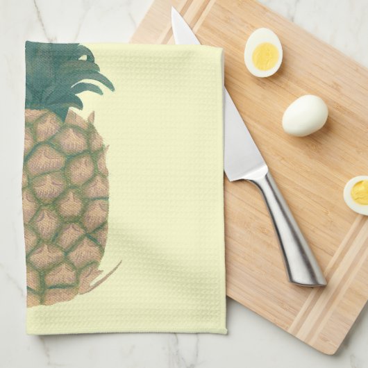 Schilderen van een vers anananasetkeukenhanddoeken theedoek (Quarter Fold)