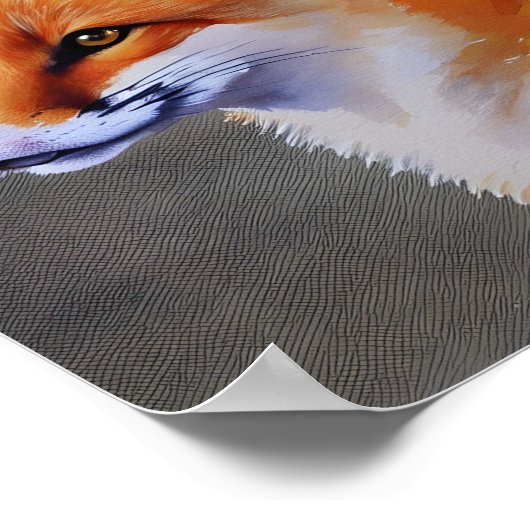 Schilderen van een vossendier poster (Hoek)