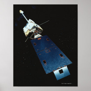 Schilderen van een weersatelliet poster