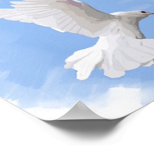 Schilderen van een witte dove poster (Hoek)