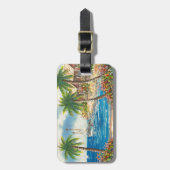 Schilderen van een zeilboot in Hawaï Bagagelabel (Voorkant verticaal)